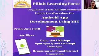 Content of Android App Development Workshop Using MIT. Date : 12th &13th Sept 2020