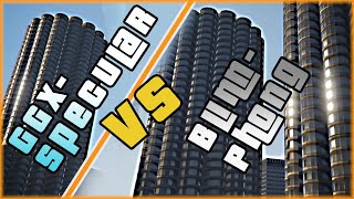 Blinn-phong vs GGX Specular (GTA 5 Legacy Windy City mod)