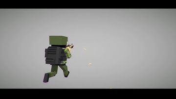 Low Poly Character Muzzle Flash Test - Unity 5