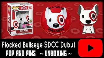 FLOCKED BULLSEYE SDCC DEBUT FUNKO POP ~ UNBOXING ~