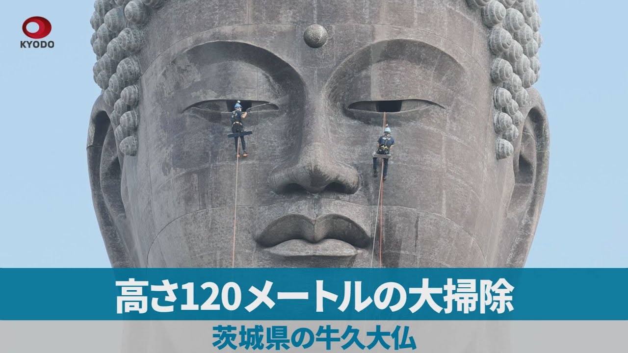 高さ120メートルの大掃除 茨城県の牛久大仏|47NEWS（よんななニュース）