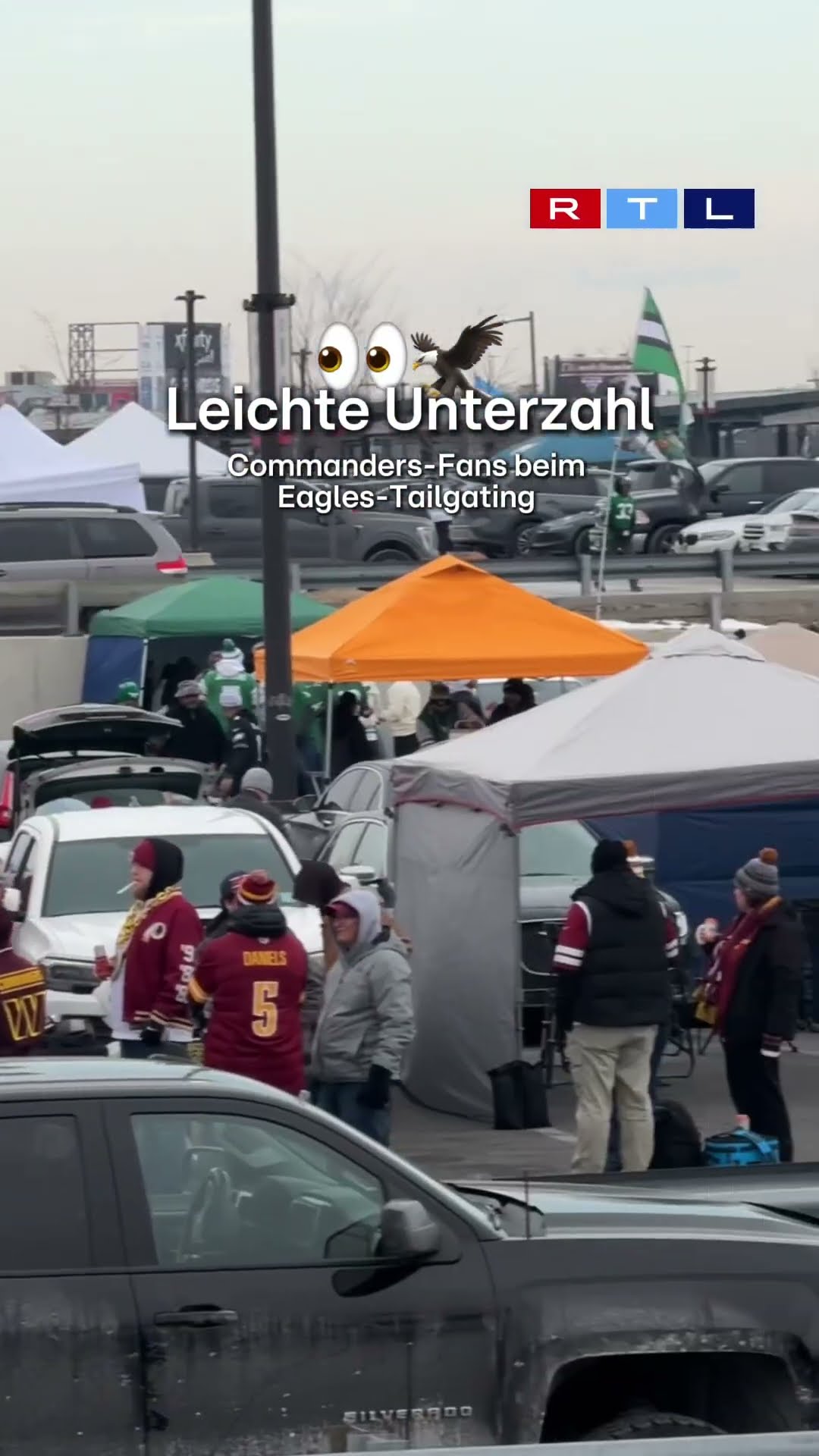 Commanders-Fans mit leichter Unterzahl beim Eagles Tailgating ??
