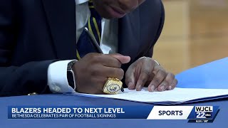 Bethesda Blazers celebrate football signings