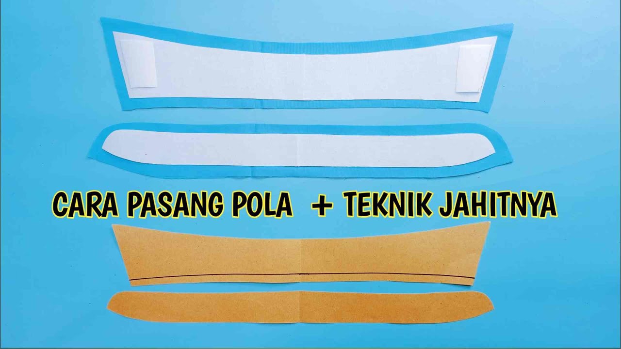 CARA MEMASANG POLA KERAH KEMEJA ANAK DAN DEWASA KE KAIN KERAS + JAHITANNYA