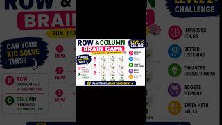 4 Year Old Learns ROW & COLUMN With This Brain Game 🧠