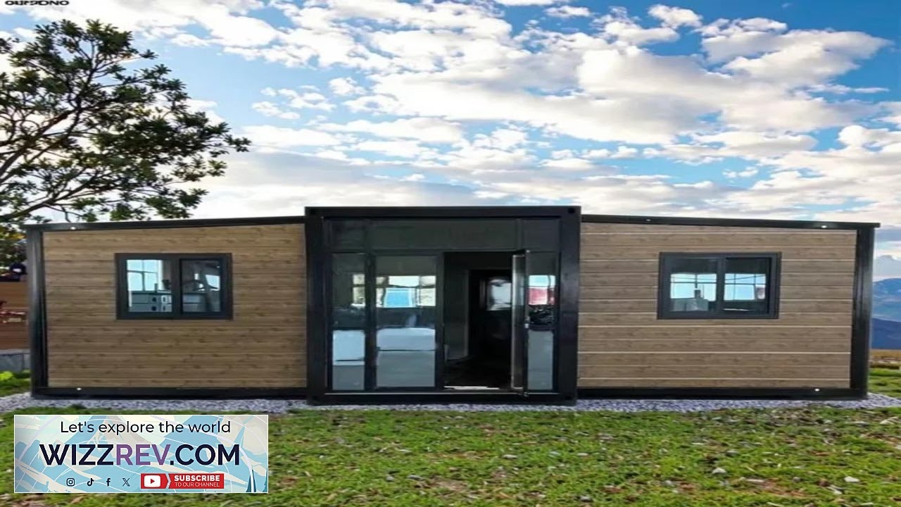 Сборный 40-футовый контейнерный дом с окнами с двойным остеклением, звукоизоляция, шумоподавление...