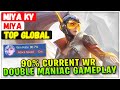 90% Current Win Rate, Double Maniac Gameplay Miya [ Top Global Miya ] Miyα KY - Mobile Legends Build