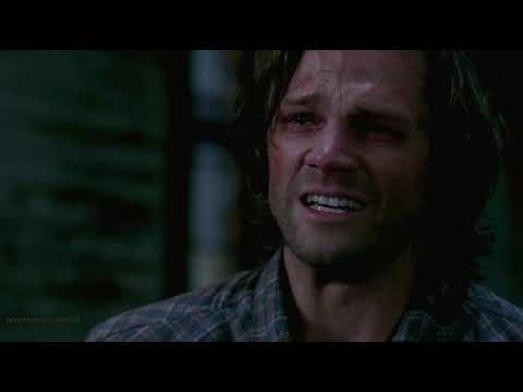 Supernatural season 8 episode 23 when Sam gets hurt scene - the angels r falling scene