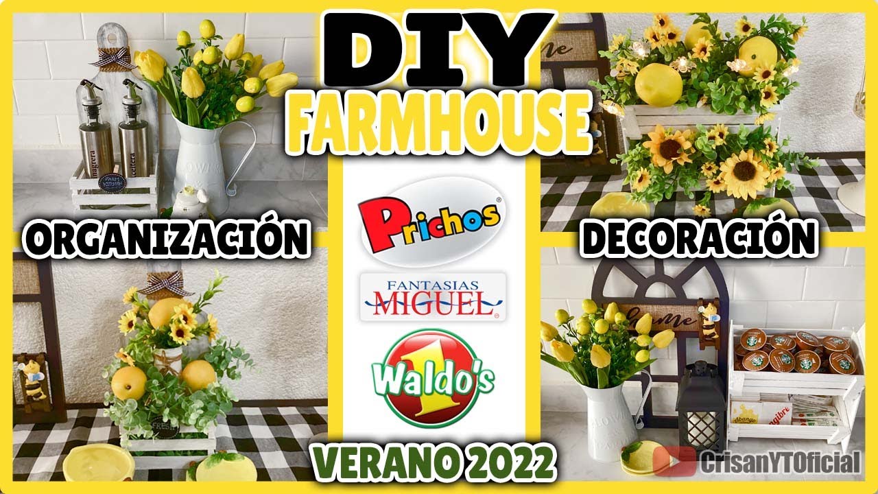🌻🍋 TRANSFORMANDO COSAS DE PRICHOS | DIY FARMHOUSE BUFFALO CHECK | LIMONES | VERANO | Crisan Oficial