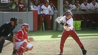Oklahoma softball's Jana Johns hits home run vs. Houston