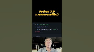 MODERN Python way to remove substring from end of string #python #shorts