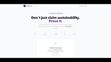 Sustaineve - Worlds first AI-powered sustainability verification. Trust, and Compliance Engine