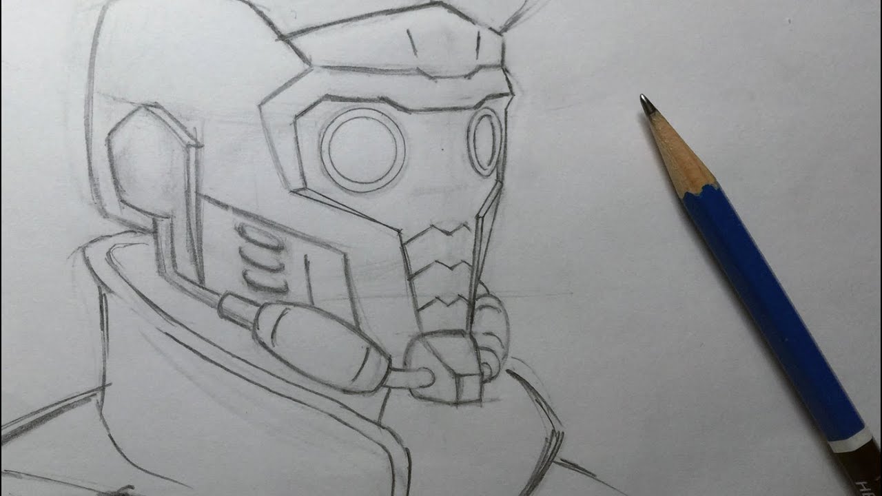 How To Draw Star-Lord (Part 2 of 3) - YouTube