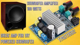 100W Diy Subwoofer Amplifier Board Review With Built-In Preamp Active Low Pass Filter