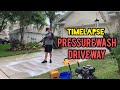 $375 PRESSURE WASHING JOB RECAP (TIME LAPSED) Power Washing Driveway