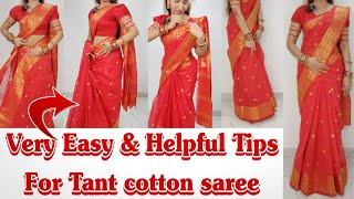 Easy Cotton Saree D Tutorial Step-By-Step Tant Saree D For Beginners