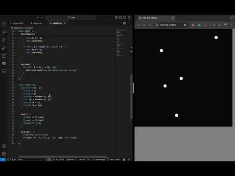 Exploding Bouncing Balls - Interactive Particle Animation in p5.js!
