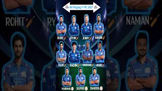 MI Probably Playing 11 For IPL 2027 🔥🏆#IPL2027 #mi #playing #playing11 #mumbaiindians #champions #