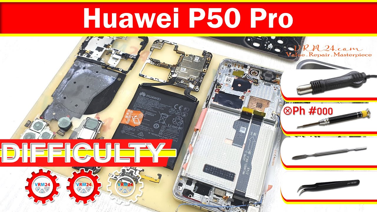Huawei P50 Pro JAD-LX9 Teardown Disassembly in detail - YouTube