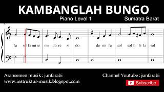 not balok kambanglah bungo - piano level 1 - lagu daerah sumatra barat - doremi solmisasi