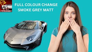 Lamborghini Avendator repaint full colour smoke grey matt || Luxury car paint uae