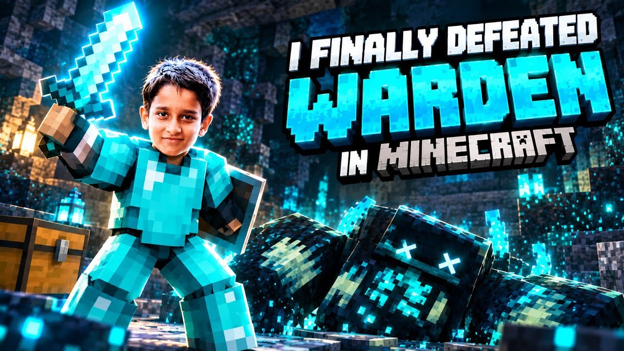 Finally i defeat warden in minecraft malayalam - YouTube