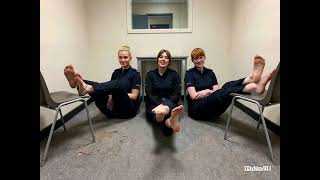 Three Young Female European Police Women Let You Tickle Their Feet Tag Officers