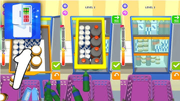 Fill Up Fridge Gameplay Walkthrough #1 - Level 1 ~ 5 (Android, IOS)