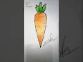 How to Draw a Carrot | Gajor akar shohoj upay | গাজর আঁকার নিয়ম #shorts #drawing #forkids