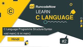 Programe Structure/Syntax of C Language | C Programming Language #2 | RuncodeNow