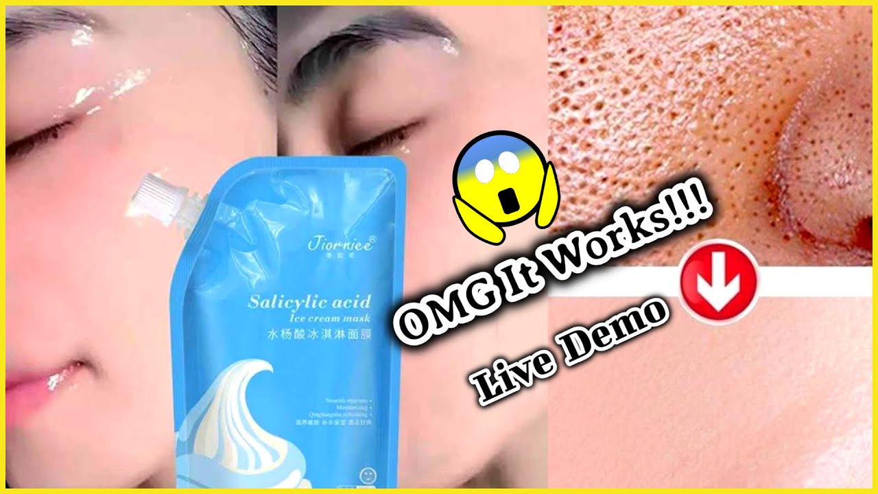 Viral salicylic Acid Ice cream Mask /Review & Demo icecreammassk 