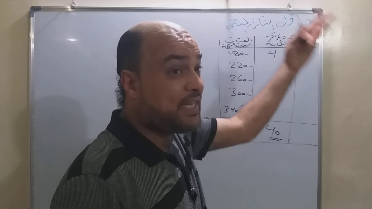 الدرس السابع: جداول التوزيع التكراري المتجمع