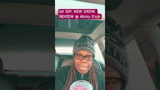 1st SIP: MC DONALDS NEW STRAWBERRY/WATERMELON REFRESH’R🎉 #fyp #foodie #viralshort #hangry
