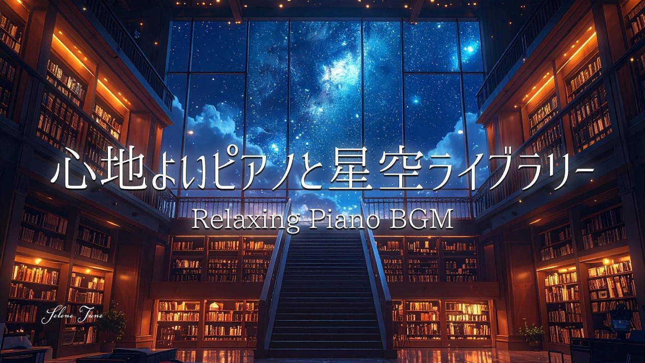 【ピアノBGM】夜の図書館で心が落ち着くリラックス音楽