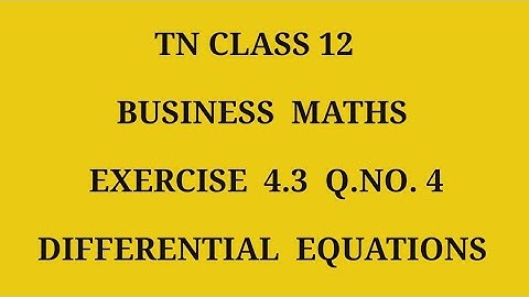 TN 12th Business maths chapter 4 exercise 4.3 question number 4