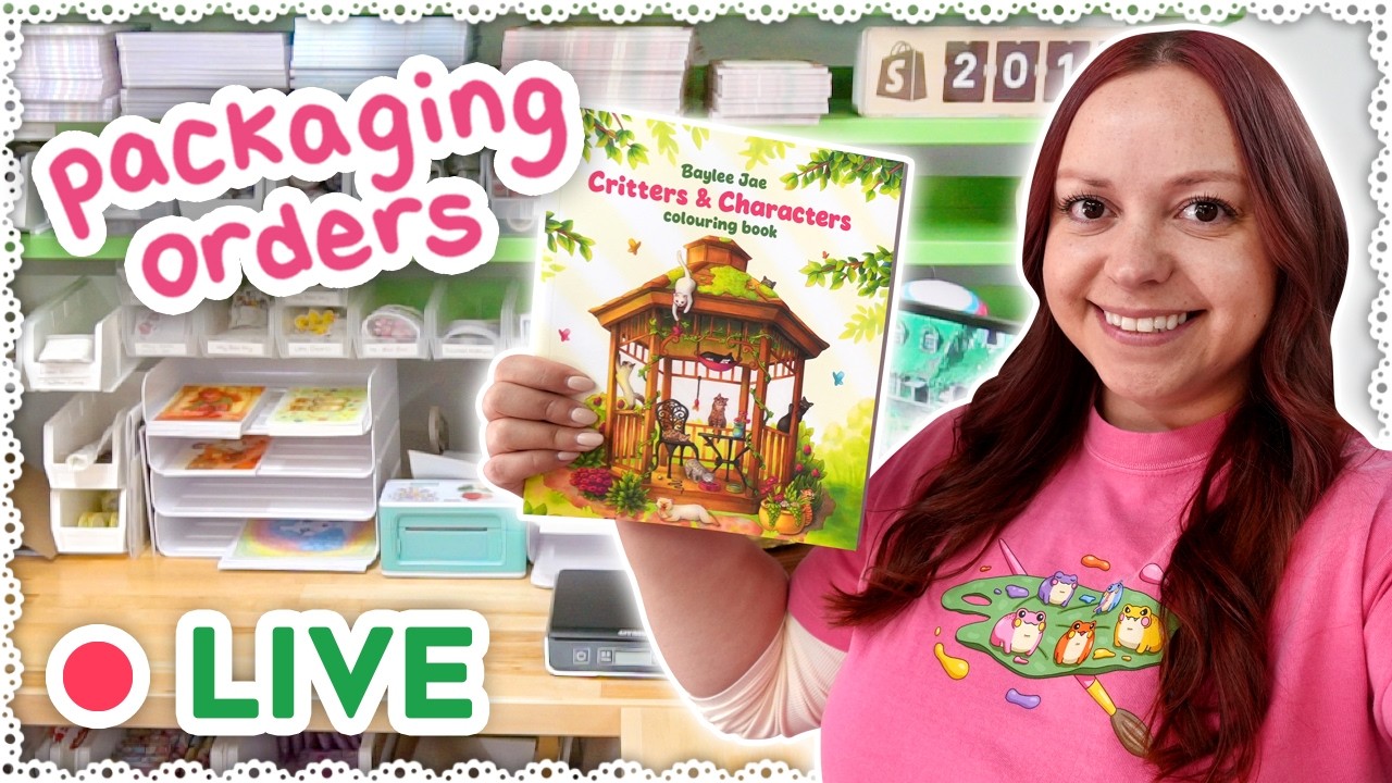 Packing Orders🔴 LIVE!   Colouring Books Out Now!