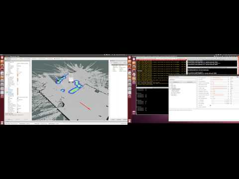 ROS Move_base attempt with multiple sensor and big robot, Trial 1.