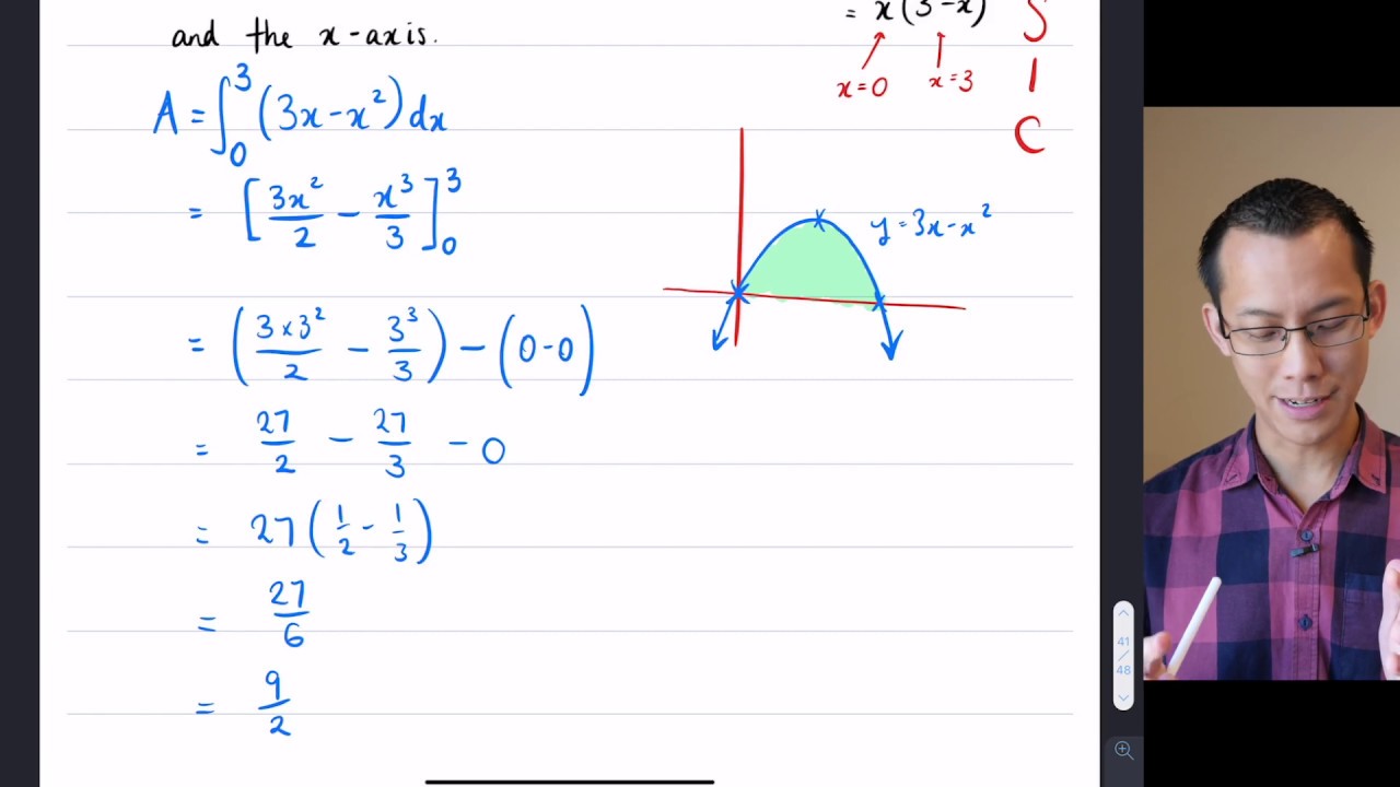 Areas by Integration (1 of 6: Basic area under curve)