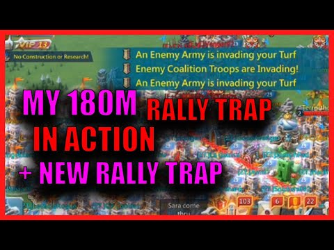 180M RALLY TRAP + MY NEW RALLY TRAP IN ACTION!! - Lords Mobile