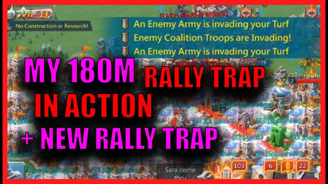 180M RALLY TRAP + MY NEW RALLY TRAP IN ACTION!! - Lords Mobile