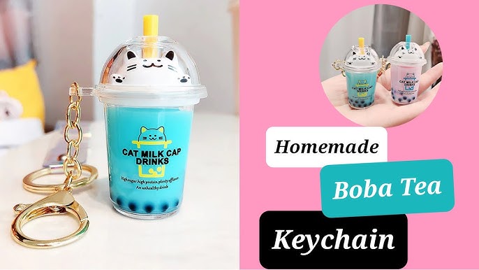 Boba Tea Beverage Keychain Accessory Kit with UV Resin - Makes 10!