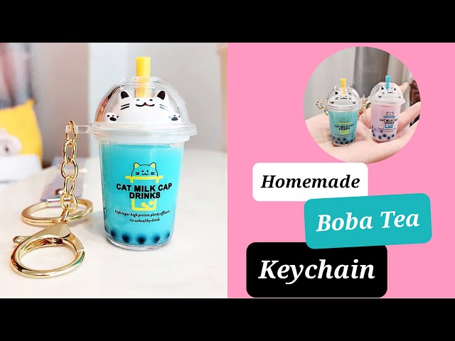 Boba Tea Beverage Keychain Accessory Kit with UV Resin - Makes 10!