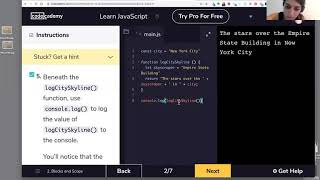 Celebrity Javascript Scope tutorial on codecademy Profile