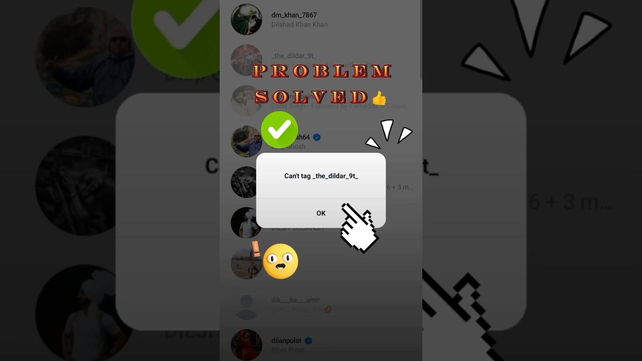 instagram🤬Can't Tag Problem✅ solved 
