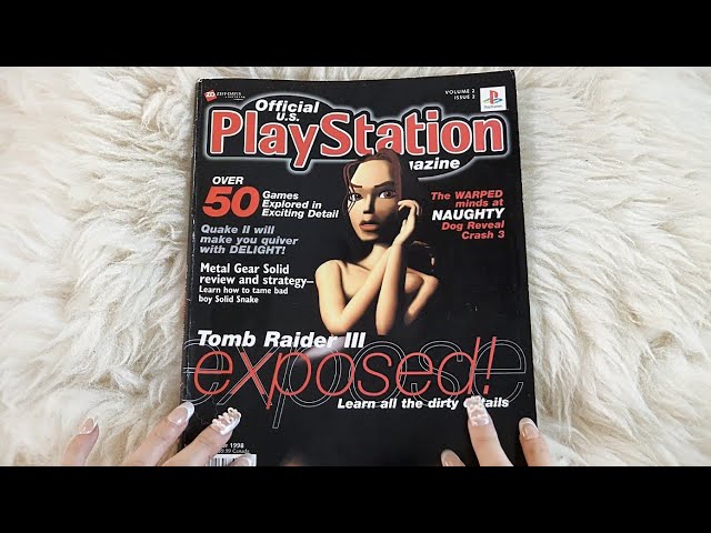 ASMR - 90s Playstation Gaming Magazine pt. 3 🎮  (Fully Whispered, Crinkles, Tapping)