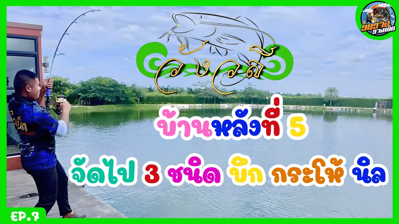 บ่อตกปลาวังวลี บ้านหลัง5 บุเฟต์ปลานิล ปลากินดีมาก EP.7