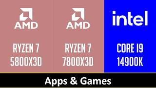 RYZEN 7 5800X3D vs RYZEN 7 7800X3D vs CORE I9 14900K