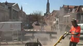 a Delft townscape under construction a Delft townscape under construction