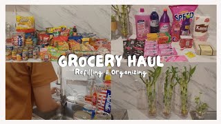 Grocery Haul | Refilling and Organizing in My Tiny Kitchen🏡