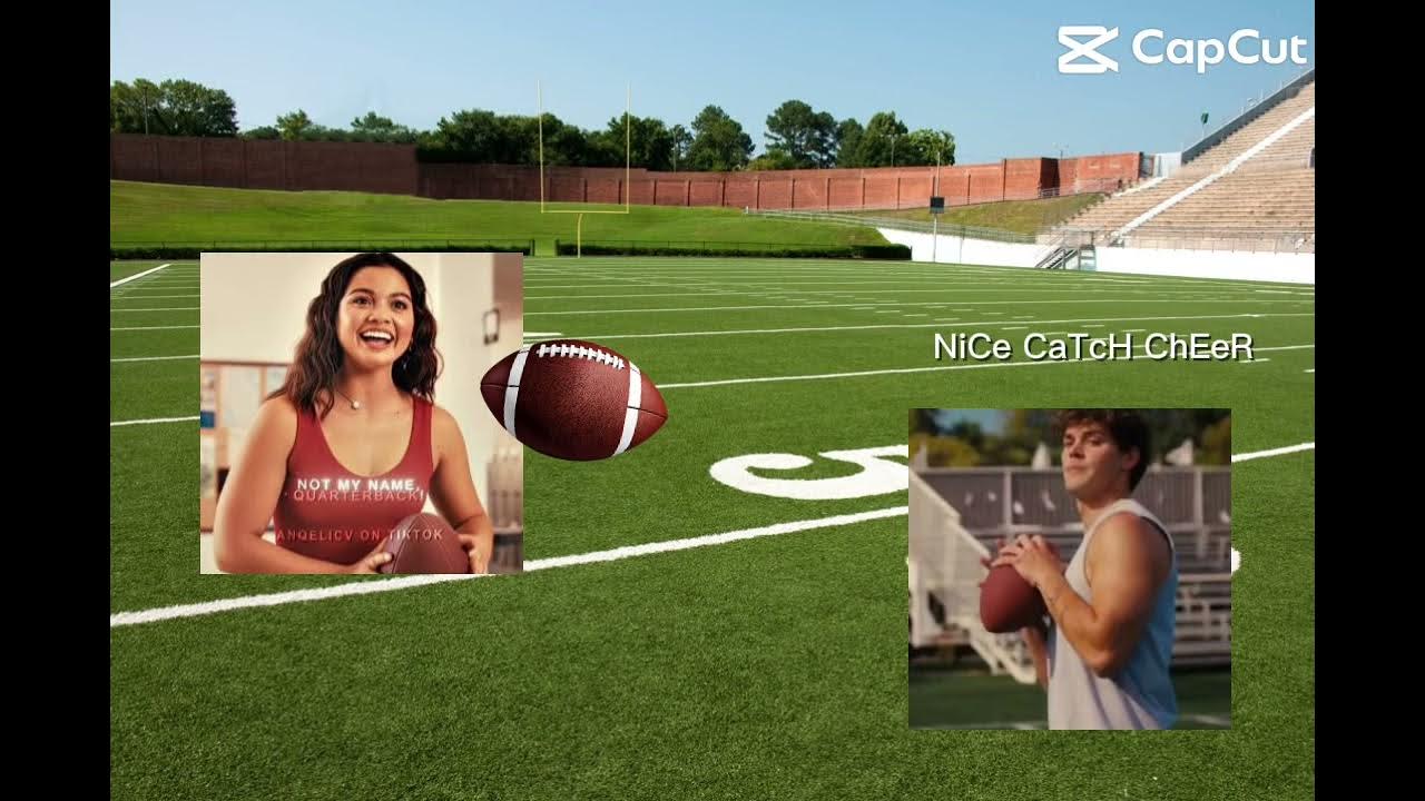 Sideline nice catch cheer not my name quarterback #sideline #